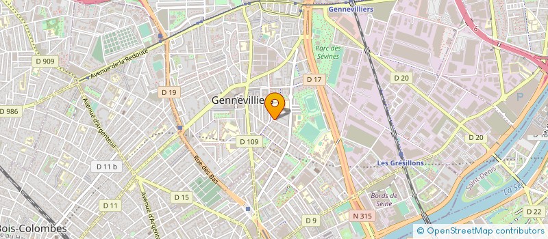 localisation de l'entreprise RT BAT à GENNEVILLIERS