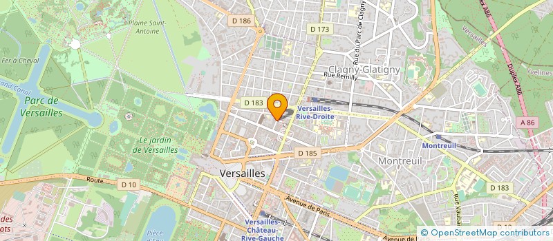 localisation de l'entreprise RT CREATION à VERSAILLES