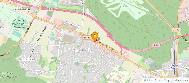 localisation de l'entreprise RT DISTRIBUTION à CHAMBOURCY