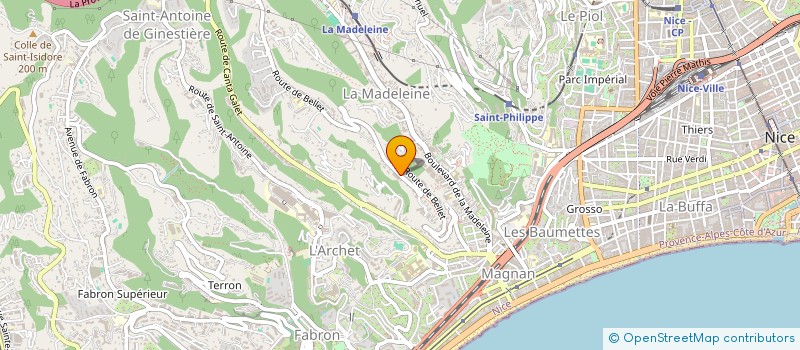 localisation de l'entreprise RT ELEC à NICE