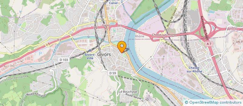 localisation de l'entreprise RT FIBER à GIVORS