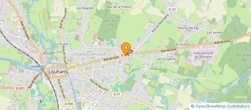 localisation de l'entreprise RT HABITAT à LOUHANS