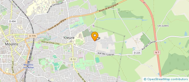 localisation de l'entreprise RT IMMO  YZEURE