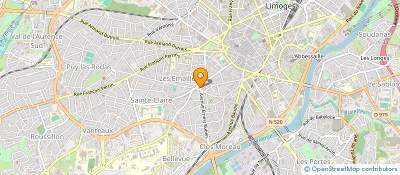 localisation de l'entreprise RT INVESTISSEMENT à LIMOGES