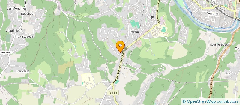 localisation de l'entreprise RT KINE  COULOUNIEIX-CHAMIERS