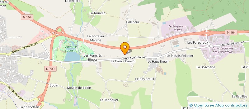 localisation de l'entreprise RT RENOUARD LOISIRS à LOUDEAC