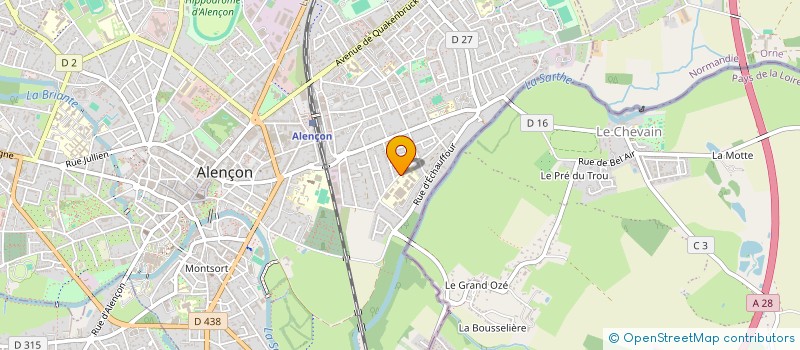 localisation de l'entreprise RT2M à ALENCON