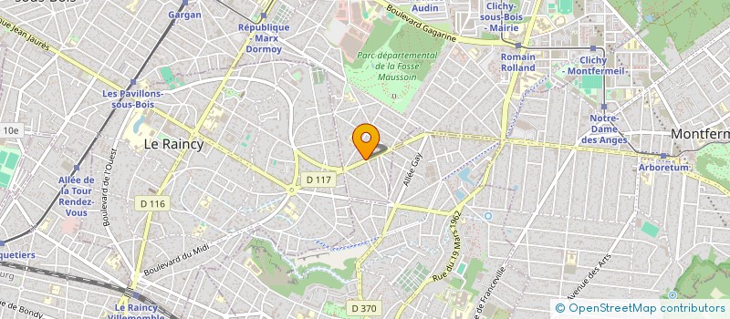 localisation de l'entreprise RTA BAT à CLICHY-SOUS-BOIS