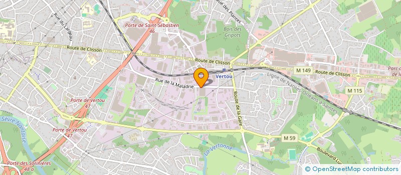 localisation de l'entreprise RTB  VERTOU