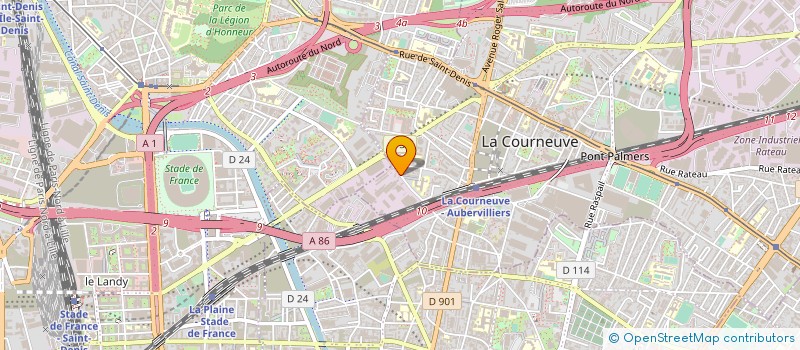localisation de l'entreprise RTC à LA COURNEUVE