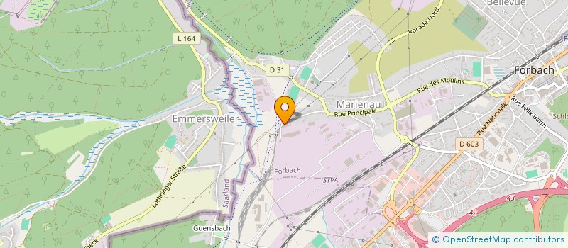 localisation de l'entreprise RTG FORBACH  FORBACH