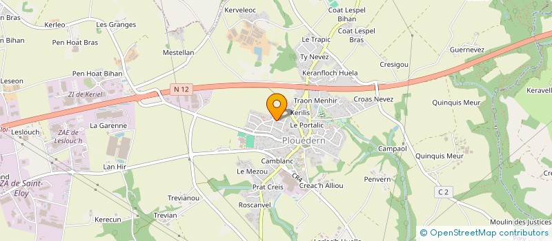 localisation de l'entreprise RTG RENOV  PLOUEDERN