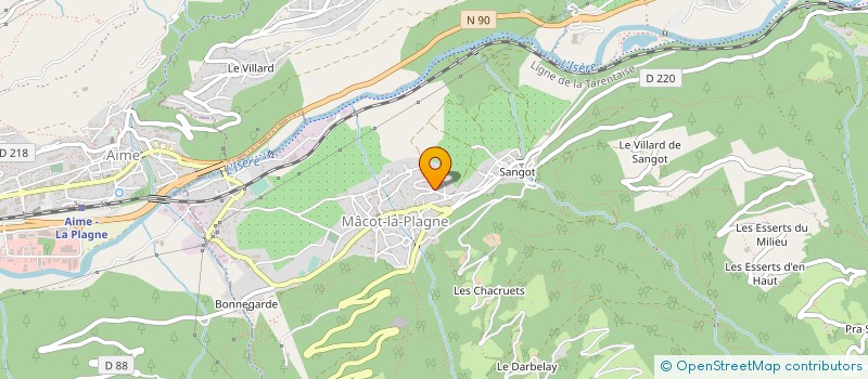 localisation de l'entreprise RTML 73  LA PLAGNE TARENTAISE