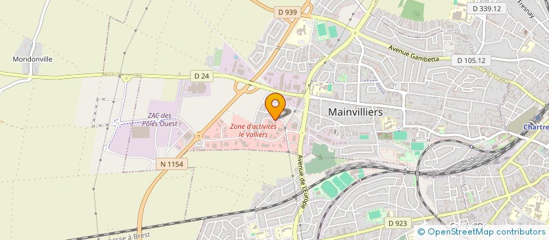 localisation de l'entreprise RTO RACCORD ET TUBE DE L'OUEST  MAINVILLIERS