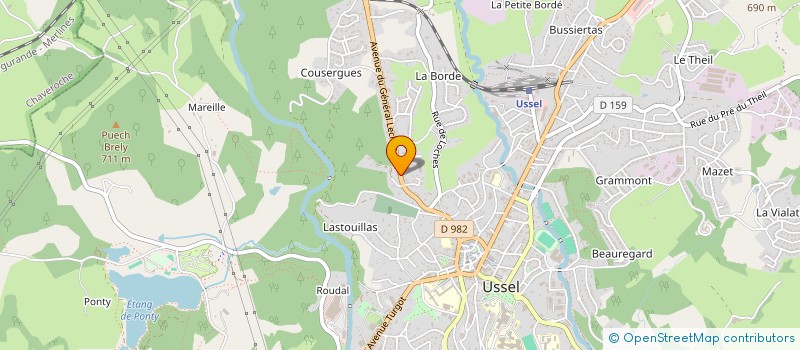 localisation de l'entreprise RTP à USSEL