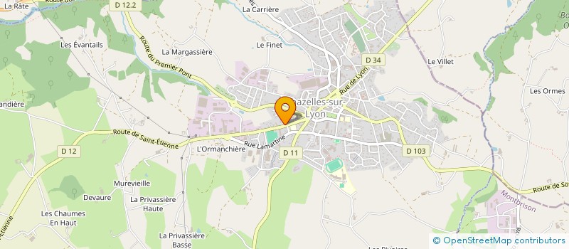 localisation de l'entreprise RTR IMMOBILIER  CHAZELLES-SUR-LYON