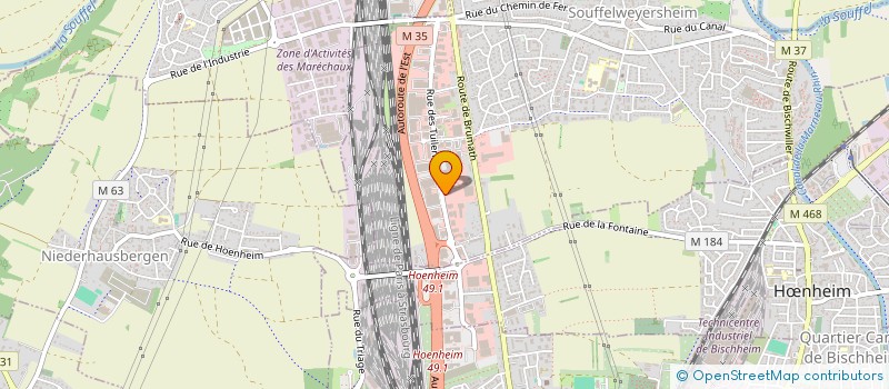 localisation de l'entreprise RTT à SOUFFELWEYERSHEIM