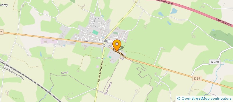 localisation de l'entreprise RTV CONCEPT  SOULGE-SUR-OUETTE