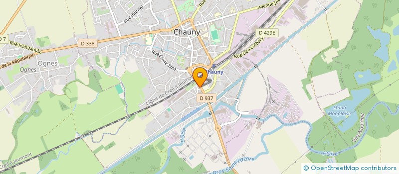 localisation de l'entreprise RU BI  CHAUNY