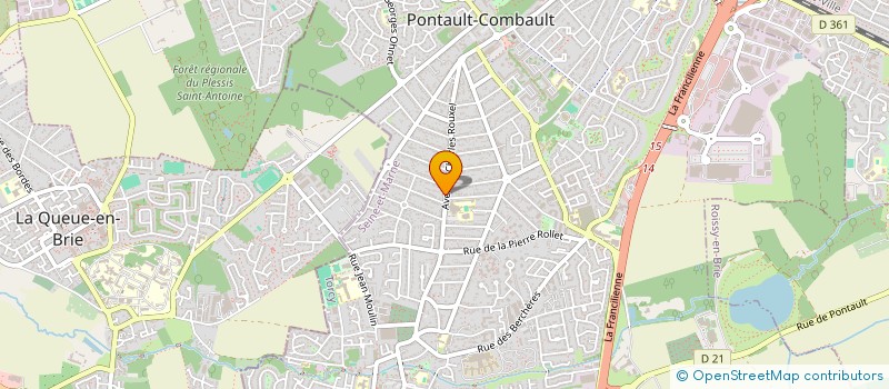 localisation de l'entreprise RUA CHARPENTES ET COUVERTURES à PONTAULT-COMBAULT