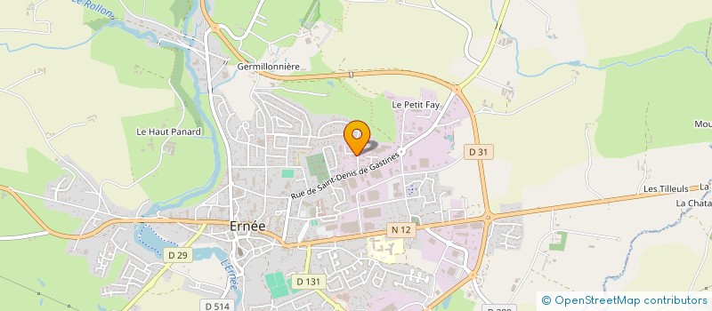 localisation de l'entreprise RUAULT SERRURERIE METALLERIE à ERNEE