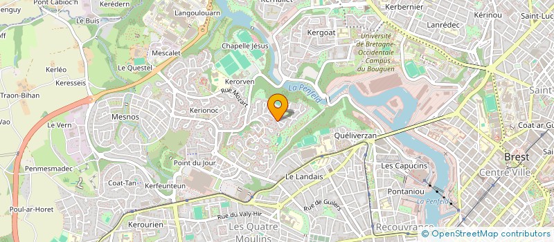 localisation de l'entreprise RUAVEL à BREST
