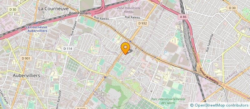 localisation de l'entreprise RUBAN NOIR à LA COURNEUVE