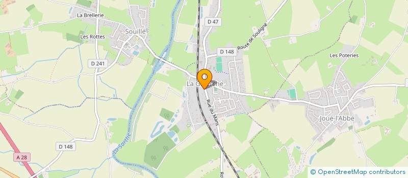 localisation de l'entreprise RUBANSOLAU  LA GUIERCHE