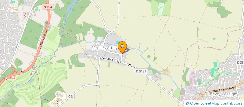 localisation de l'entreprise RUBAS1  FEROLLES-ATTILLY