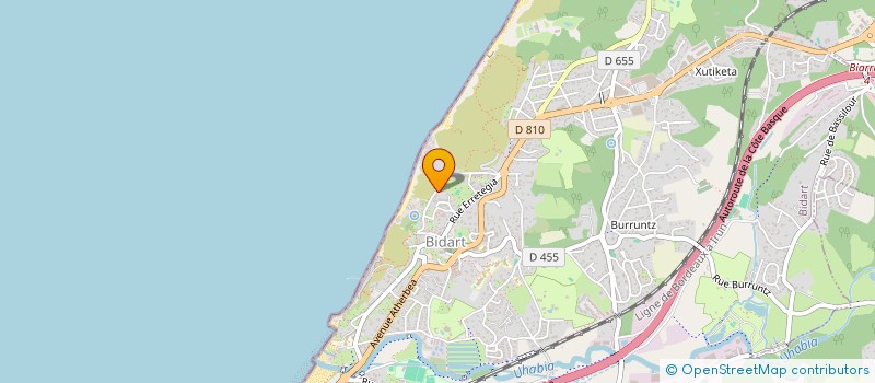 localisation de l'entreprise RUBATI  BIDART
