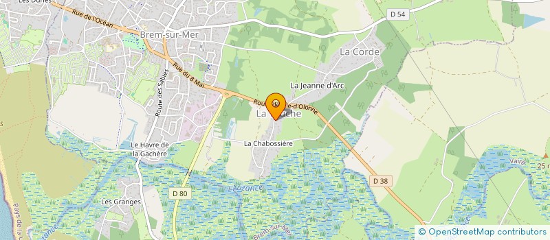 localisation de l'entreprise RUBIFAM à BREM-SUR-MER