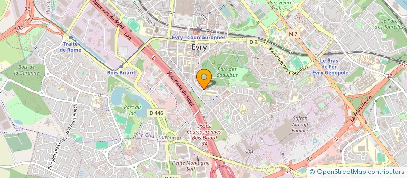 localisation de l'entreprise RUBIS à EVRY-COURCOURONNES