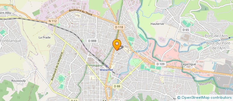 localisation de l'entreprise RUBIS  MAZAMET