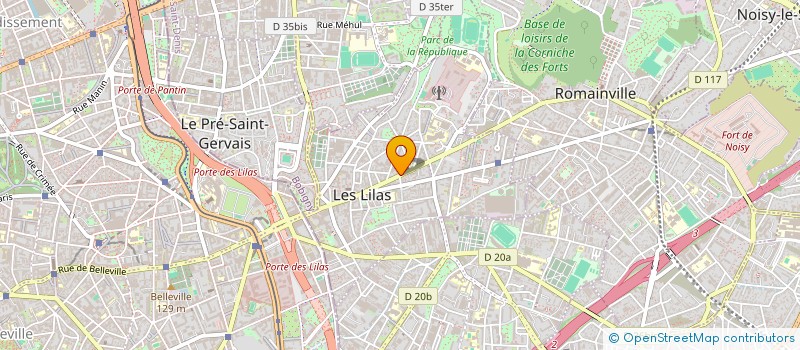 localisation de l'entreprise RUBONI à LES LILAS
