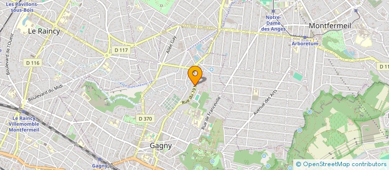 localisation de l'entreprise RUBTRONIC à GAGNY