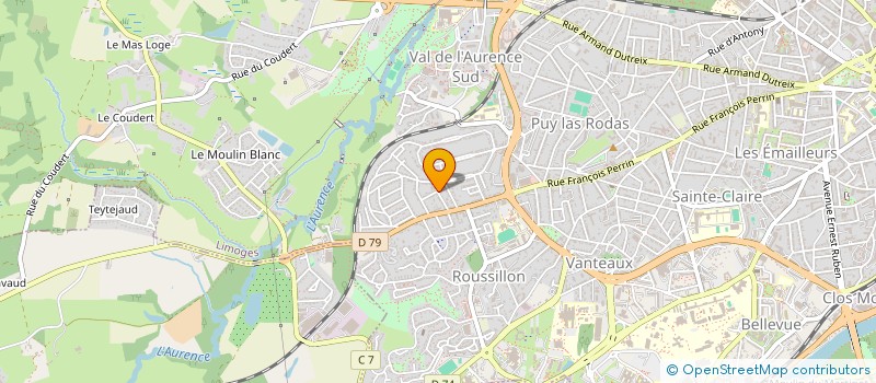 localisation de l'entreprise RUBY à LIMOGES