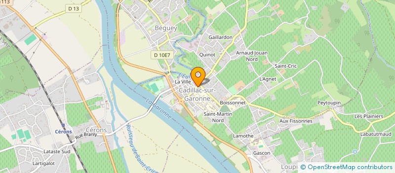 localisation de l'entreprise RUBY & CO  CADILLAC-SUR-GARONNE