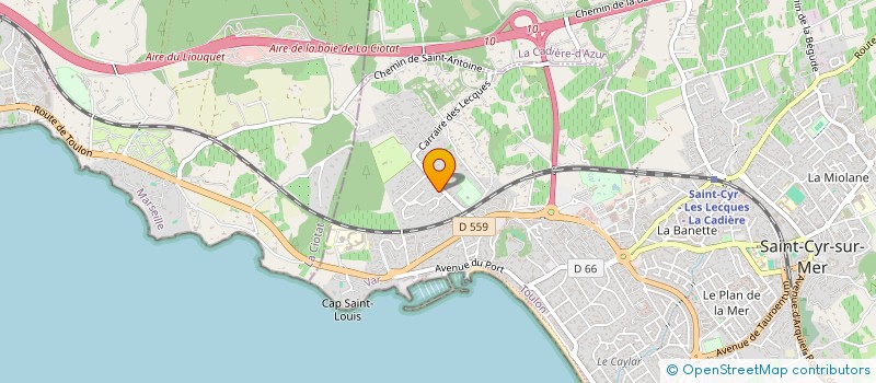 localisation de l'entreprise RUBY TRANSPORTEUR à SAINT-CYR-SUR-MER