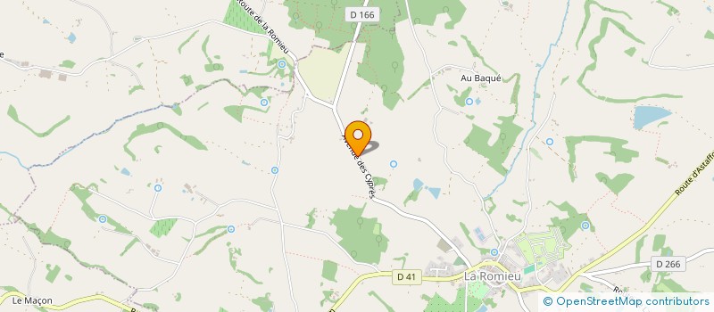 localisation de l'entreprise RUCHER DE COURSIANA  LA ROMIEU