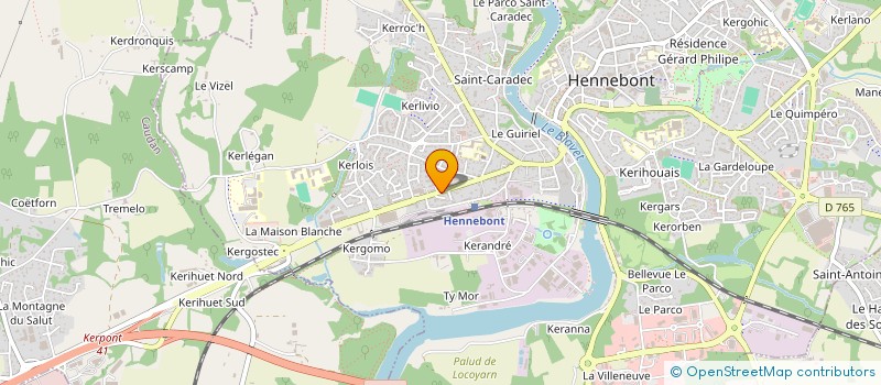 localisation de l'entreprise RUCKY  HENNEBONT