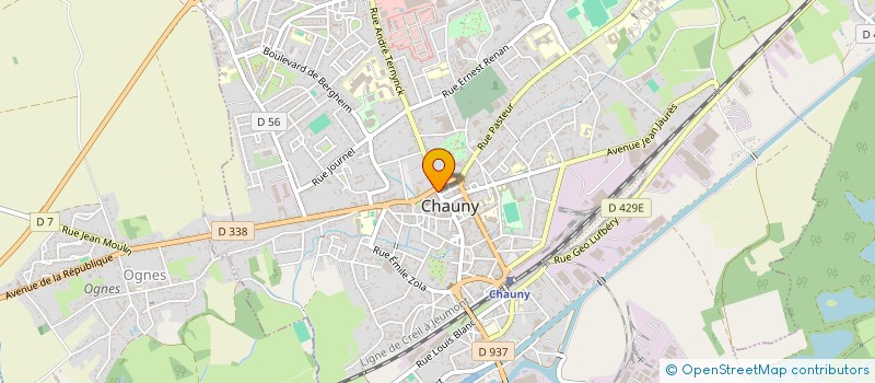 localisation de l'entreprise RUDEAUX & ASSOCIES à CHAUNY