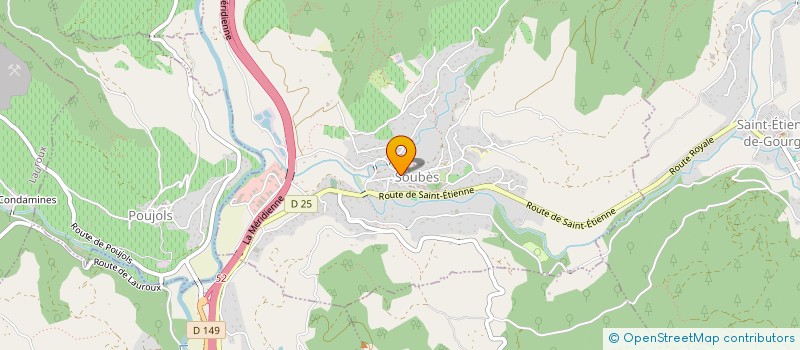 localisation de l'entreprise RUDELLE BORIS MACONNERIE  SOUBES