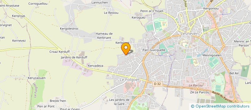 localisation de l'entreprise RUDI TH à LE FOLGOET
