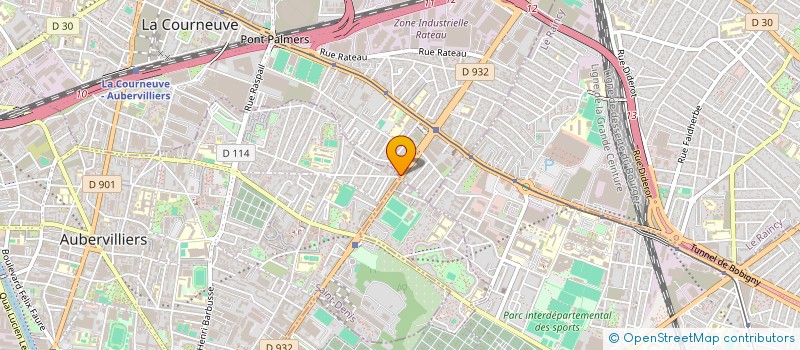 localisation de l'entreprise RUDRA à LA COURNEUVE