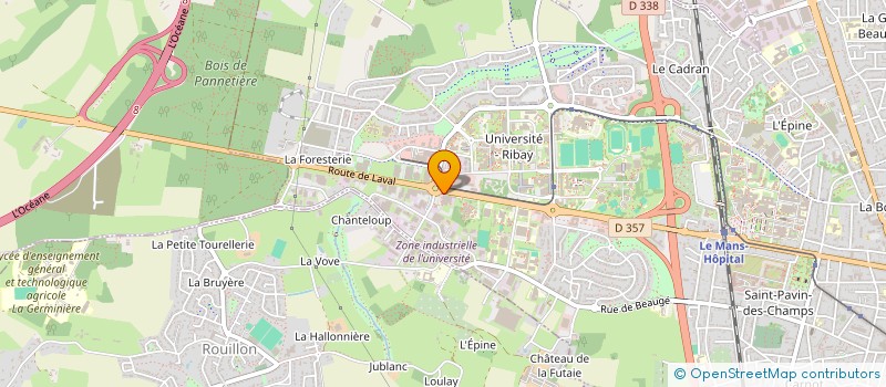 localisation de l'entreprise RUE AURIC  LE MANS