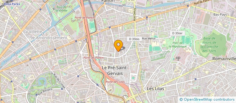 localisation de l'entreprise RUE BAUDIN  LE PRE-SAINT-GERVAIS
