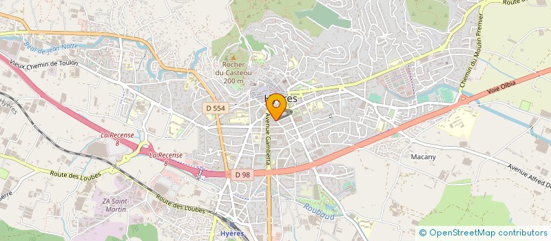 localisation de l'entreprise RUE BREST N° 14 & 16 à HYERES