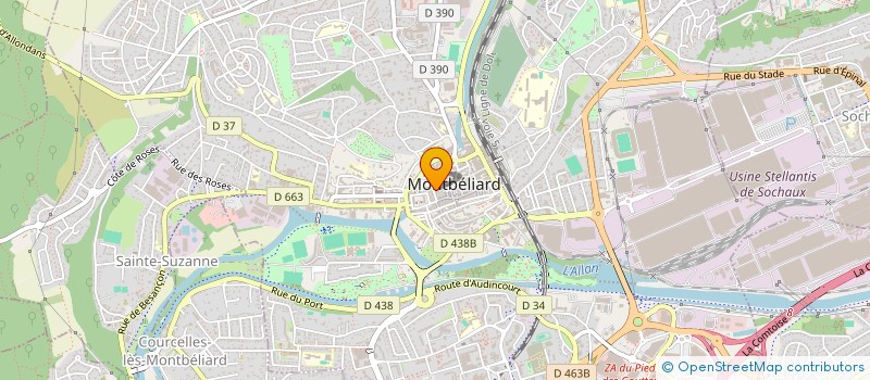localisation de l'entreprise RUE CLEMENCEAU MONTBELIARD à MONTBELIARD