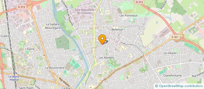 localisation de l'entreprise RUE DE BALLON 17  LE MANS