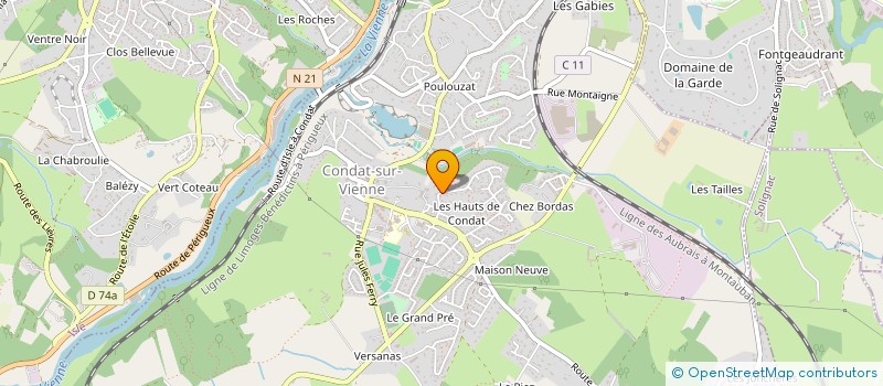localisation de l'entreprise RUE DE CENON à LIMOGES